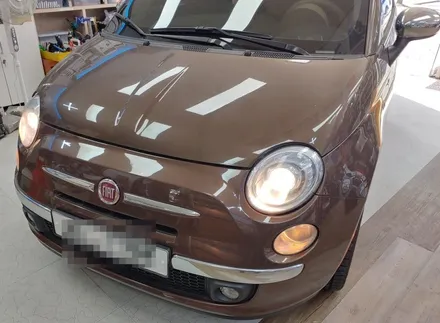 피아트 FIAT 500 안드로이드 올인원 후방카메라 설치 및 LED 전조등 교체 설치,