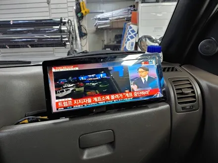 포터2 런즈fs2 보이스 중고네비게이션 설치 및 12.4인치 XM 보조모니터 설치,