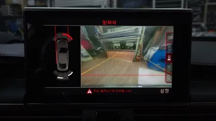 아우디 A7 기존에 설치된 알리 안드로이드 올인원에  3D 어라운드뷰 추가 설치, 시공 by 용인 블루존
