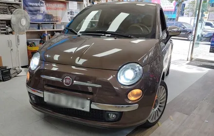 피아트 FIAT 500 안드로이드 올인원 후방카메라 설치 및 LED 전조등 교체 설치,