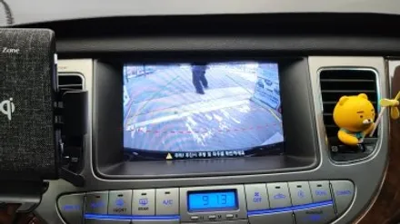 2008 제네시스 BH 아이나비3D 카인원 안드로이드올인원 설치 공조기 및 핸들리모컨 전방후방카메라연동 순정모니터 탈거후 장착 DIS1