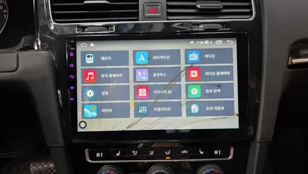 골프7세대 순정네비 탈거 안드로이드올인원 카인원 아이나비3D 10.1인치 설치