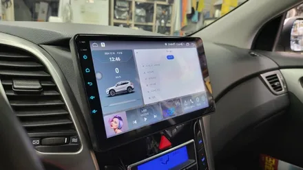 2014 i30 GD  카인원i 아이나비 안드로이드올인원 순정내비게이션 탈거후 장착 앰프연동 순정후방카메라 연동