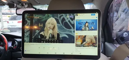 올뉴카니발 더뉴카니발 리어모니터 현대 미디어 에이스 아이파워 Q125 12.5인치 안드로이드 모니터 설치 , 시공 by 용인 블루존