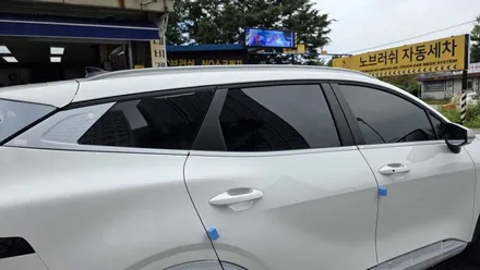 스포티지 쏘렌토 애니가드 열차단 썬팅시공 2채널 블랙박스 설치