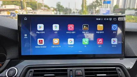 BMW 5시리즈 F10 해외직구 안드로이드올인원 15.6인치 설치