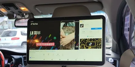 올뉴카니발 더뉴카니발 리어모니터 현대 미디어 에이스 아이파워 Q125 12.5인치 안드로이드 모니터 설치 , 시공 by 용인 블루존