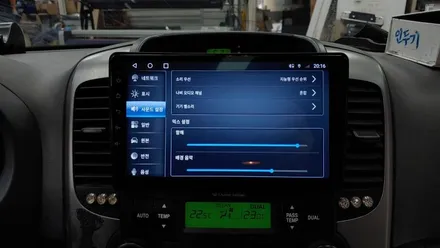 그랜드카니발 순정네비게이션 탈거 알리 TS10 안드로이드 올인원 설치 및 후방카메라 연동 , 시공 by 용인 블루존