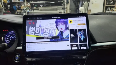 아슬란 안드로이드올인원 설치 기존 순정내비게이션 탈거 AHD 후방카메라 장착