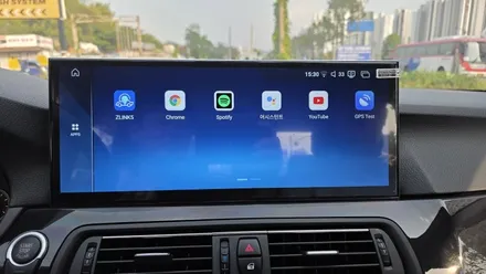 BMW 5시리즈 F10 해외직구 안드로이드올인원 15.6인치 설치