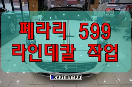 대구PPF 대구랩핑 페라리 599 라인데칼 작업 / 대구 수성구 황금동