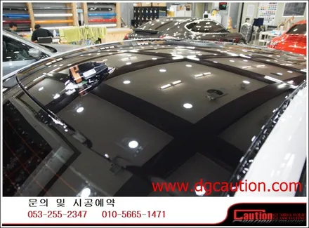 bmw320d 루프랩핑 탑폴리에 시공입니다.[bmw랩핑][루프랩핑][무광랩핑][대구ppf] / 대구 수성구 황금동