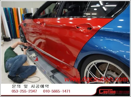 bmw m5 전체 랩핑시공입니다.[대구랩핑][bmw랩핑][자동차랩핑][m데칼] / 대구 수성구 황금동