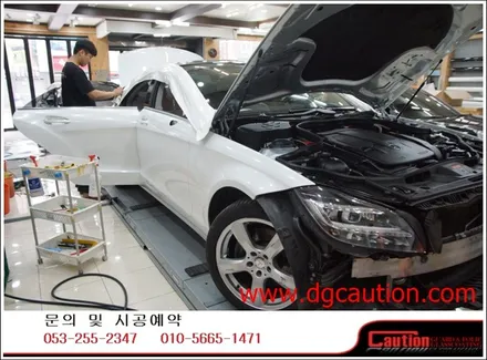 벤츠 cls350 전체랩핑시공입니다.[대구랩핑][포르쉐랩핑][자동차랩핑][벤츠cls350] / 대구 수성구 황금동