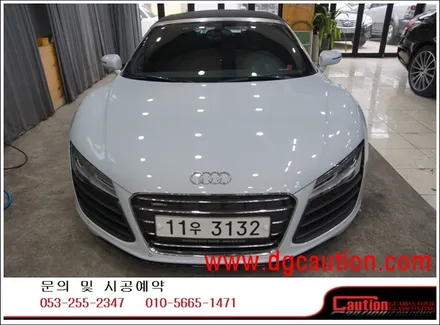 아우디 R8 PLUS 전체 유광그린 시공입니다. #랩핑 #대구랩핑 #카스킨 #대구카스킨 #PPF #대구PPF / 대구 수성구 황금동
