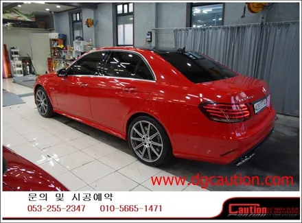 대구벤츠 E63AMG 전체유광레드랩핑입니다.[대구랩핑][벤츠랩핑][대구PPF][대구자동차랩핑] / 대구 수성구 황금동