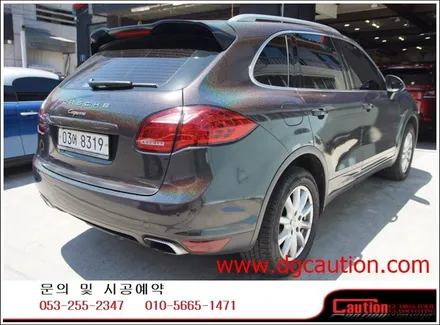 포르쉐카이엔디젤 전체랩핑 입니다.[대구랩핑][포르쉐랩핑][대구카스킨][유광블랙랩핑] / 대구 수성구 황금동