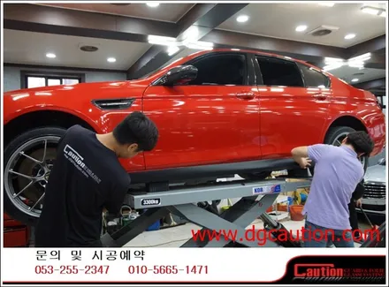 bmw m5 전체 랩핑시공입니다.[대구랩핑][bmw랩핑][자동차랩핑][m데칼] / 대구 수성구 황금동