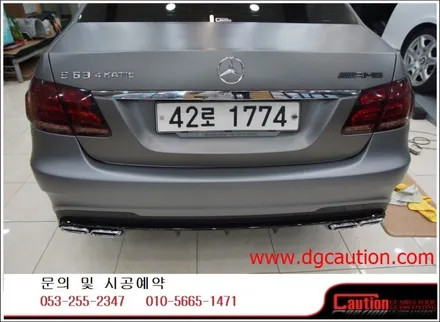 벤츠e63amg 사고후부분랩핑시공입니다.[대구랩핑][대구ppf][대구카스킨][대구후퍼옵틱] / 대구 수성구 황금동