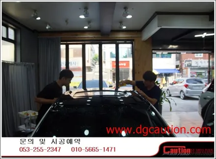 bmw 320i 루프스킨 탑폴리에 시공입니다.[대구랩핑][대구ppf][bmw루프스킨][bmw랩핑] / 대구 수성구 황금동