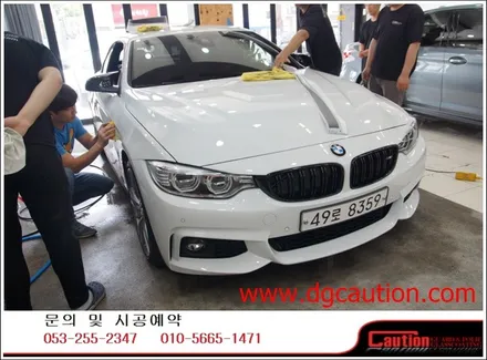 bmw 428i 사이드도어데칼&카본립부분ppf 시공입니다.[대구ppf][bmw랩핑][대구랩핑][bmw데칼] / 대구 수성구 황금동