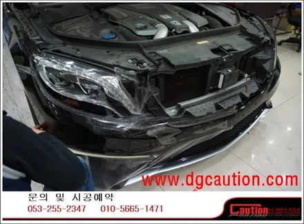 대구벤츠S63AMG 부분PPF시공입니다.[대구랩핑][대구PPF][대구벤츠랩핑][자동차보호필름] / 대구 수성구 황금동
