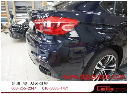 bmw x6m50d 뒷범퍼 부분ppf 시공입니다.[bmw랩핑][투명랩핑][대구ppf][bmw x6] / 대구 수성구 황금동