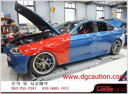 bmw m5 전체 랩핑시공입니다.[대구랩핑][bmw랩핑][자동차랩핑][m데칼] / 대구 수성구 황금동