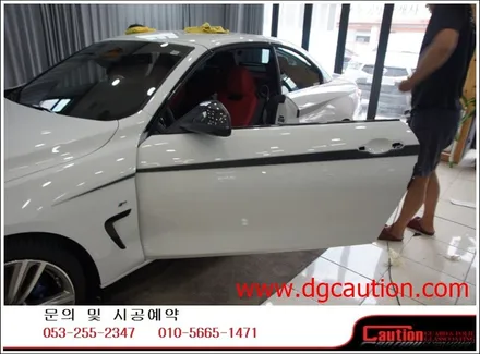 bmw 428i 사이드도어데칼&카본립부분ppf 시공입니다.[대구ppf][bmw랩핑][대구랩핑][bmw데칼] / 대구 수성구 황금동
