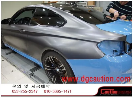 BMW M4 사틴 다크그레이 전체 시공입니다.  #대구랩핑 #대구래핑 #대구탑폴리에 #대구카스킨 / 대구 수성구 황금동