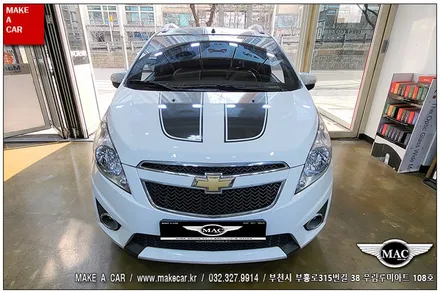 [ 상동 네비매립 ] 스파크 폰터스P570 7인치네비게이션 상단매립 - 부천 메이크어카