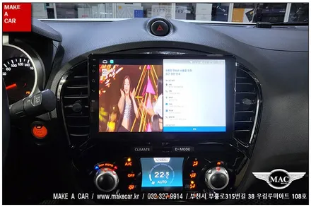 [ 중동 네비매립 ] 닛산 쥬크 안드로이드올인원 카나로Q 장착 - 부천 메이크어카