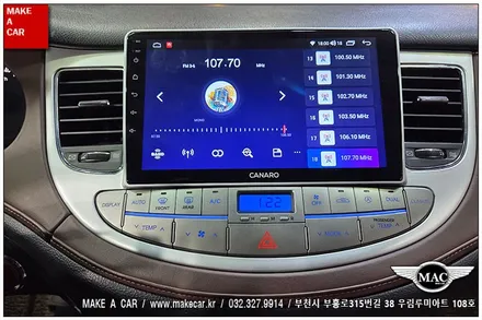 [ 상동 내비매립 ] 제네시스BH(DIS1) 카나로Q 안드로이드올인원 장착 - 부천 메이크어카