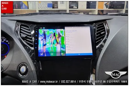 [ 중동 네비매립 ] 그랜저HG 안드로이드올인원 카나로 X-PLUS 장착 - 부천 메이크어카