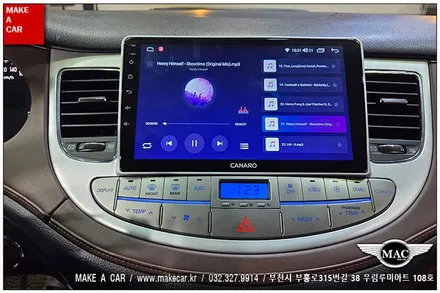 [ 상동 내비매립 ] 제네시스BH(DIS1) 카나로Q 안드로이드올인원 장착 - 부천 메이크어카