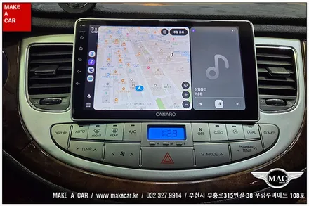 [ 상동 내비매립 ] 제네시스BH 안드로이드오토 카플레이 모니터매립 - 부천 메이크어카
