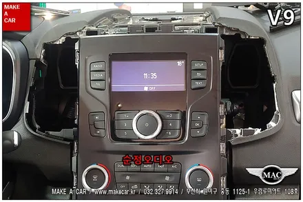 [ 부천 네비 매립 ] 뉴QM6 V9 순정형 네비게이션 매립 - 부천 메이크어카