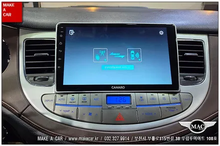 [ 상동 내비매립 ] 제네시스BH(DIS1) 카나로Q 안드로이드올인원 장착 - 부천 메이크어카