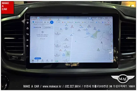 [ 중동 내비매립 ] 더뉴쏘렌토 카나로Q 10인치 안드로이드올인원 장착 - 부천 메이크어카