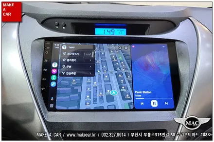 [ 상동 내비매립 ] 아반떼MD 카나로Q 안드로이드올인원 장착 - 부천 메이크어카