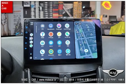 [ 부천 네비매립 ] 푸조207 컨버터블 안드로이드올인원 카인원 장착 - 부천 메이크어카