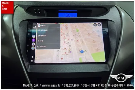 [ 신중동 내비매립 ] 아반떼MD 카나로 X-PLUS 안드로이드올인원 장착 - 부천 메이크어카