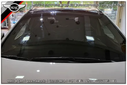 [ 신중동 썬팅 ] 싼타페DM 디텍 D7프레이 전면 30%, 측면 1열 15% 열차단썬팅 시공 - 부천 메이크어카
