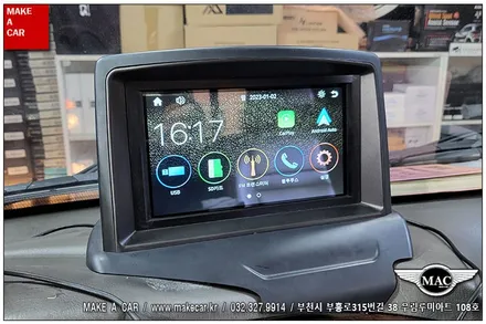 [ 신중동 내비매립 ] 포터2 안드로이드오토모니터 상단매립 장착 - 부천 메이크어카