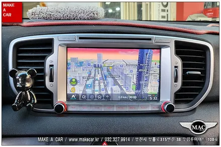 [ 중동 내비매립 ] 스포티지QL 파인드라이브 오디오일체형 내비매립 - 부천 메이크어카