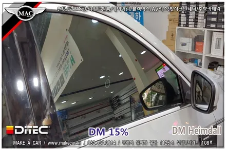 [부천 메이크어카]QM6 열차단썬팅 디텍 DM 헤임달 부천 인천 시공전문점