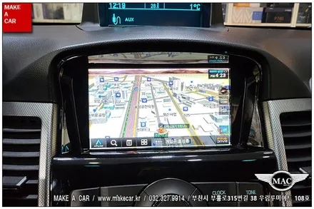 [ 중동 네비매립 ] 크루즈 파인드라이브 IQ7S 7인치 네비게이션 상단매립 - 부천 메이크어카