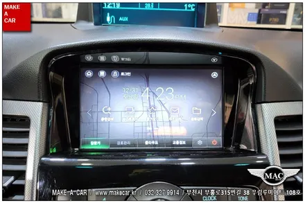 [ 중동 네비매립 ] 크루즈 파인드라이브 IQ7S 7인치 네비게이션 상단매립 - 부천 메이크어카