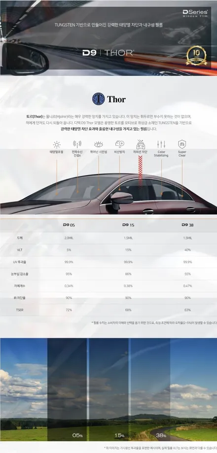 부천인천 신차썬팅 디텍D9 제네시스G70 시공