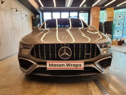 벤츠 C118 CLA45AMG 프론트범퍼 포인트랩핑 - [과천랩핑 / 마손랩] / 과천시 갈현동